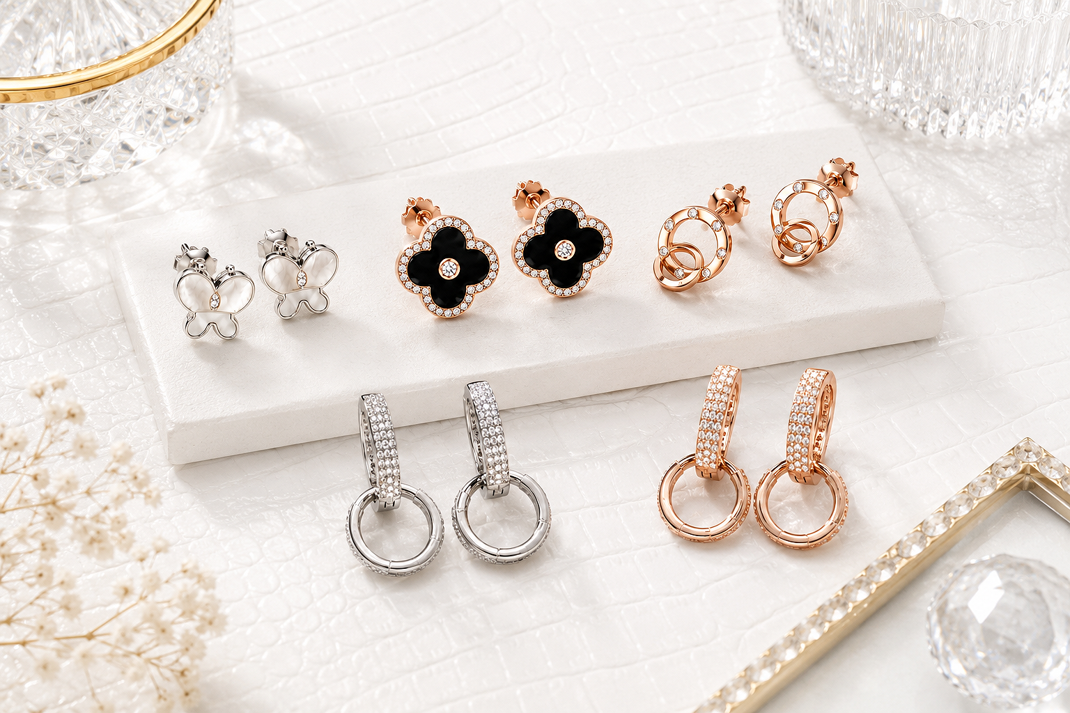 Ultra premium handcrafted 925 sterling silver earrings jewelry collection for women ladies IGNITE GEMS Canada